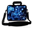 Sidorenko laptop borse griffate con tracolla + maniglia compresa vano aggiuntivo per il mouse ed il caricatore nella parte anteriore del manicotto in neoprene borsa // dimensione 39,6cm di 15" a 15,6" pollic