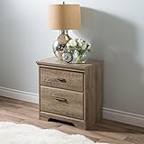 South Shore Versa 2-Drawer Nightstand, Weathered Oak