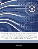 Articles on Portable Audio Player Manufacturers, Including: Apple Inc., Philips, Panasonic Corporation, Samsung Electronics, Acer Inc., Sanyo, Sandisk