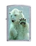 Zippo "Polar Bear Under Water" Street Chrome Lighter, 7218