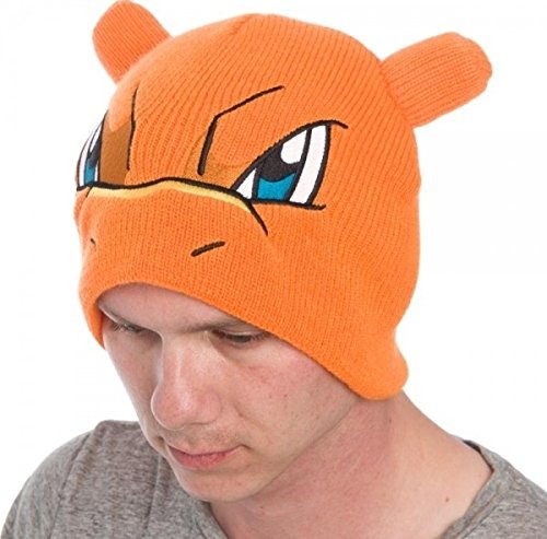 BIOWORLD Pokemon Charizard Big Face Fleece Cap Beanie with Ears