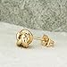 FM42 Woven Love Knot Stud Earrings 7mm E221