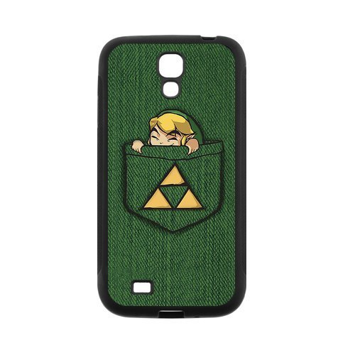 LeonardCustom- The Legend of Zelda Protective Hard Rubber Cover [Black / White] Samsung Galaxy S4 Case -LCS4U510