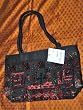 Black Boho Banjara Gypsy India Sari Tapestry Handbag Purse