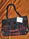 Black Boho Banjara Gypsy India Sari Tapestry Handbag Purse