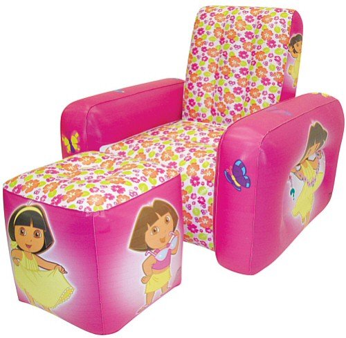 Child's Dora the Explorer Chair and Ottoman