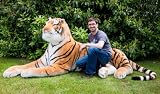 LIFESIZE 7' Plush Bengal Tiger - (Shrinkable)