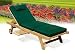 Teak Sun Lounger Luxury with Green Cushion