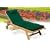 Teak Sun Lounger Luxury with Green Cushion