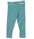 Please Mum Two Tone Striped Ankle Length Girls Leggings - Winter Blue - Medium