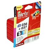 Inkrite Printer Ink 4 Col Pack for Epson C42 C44 C46 - T036140 Black & T037040 Colour (Ladybird)