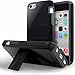 GreatShield Legacy Series Slim Fit Dual Layer Hybrid Case with Kickstand for Apple iPhone 5 / 5S / 5C (Black)