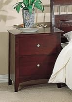 Contemporary Style Cappuccino Finish Wood Night Stand