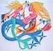 METAL ART HANDPAINTED CARIBBEAN MERMAIDS WALL DECOR