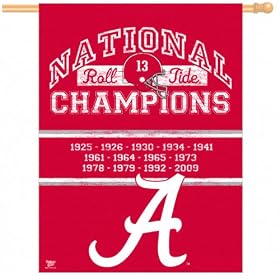 Wincraft Alabama Crimson Tide National Championship 27X37 Vertical Flag: Sports &amp; Outdoors