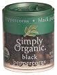 Simply Organic Peppercorns, Black Whole Certified Organic, 0.74-Ounce Containers (Pack of 6)
