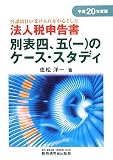 法人税申告書別表四、五(一)のケース・スタディ 平成20年度―否認項目の受け入れを中心とした (2008)/