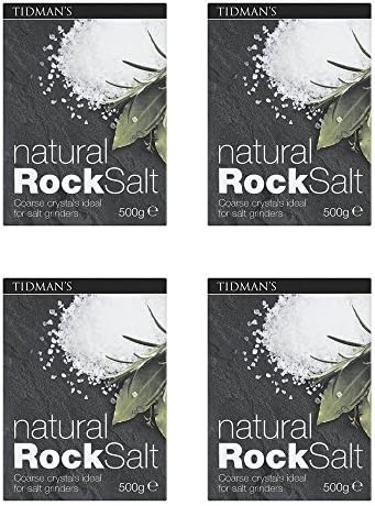 (4 PACK) - Tidmans Natural Rock Salt| 500 g |4 PACK - SUPER SAVER - SAVE MONEY