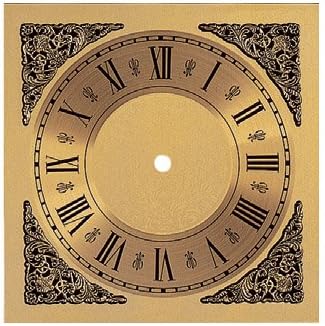 Roman Raised Corner Square Metal Dial