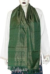 Silk Wrap Scarf Exclusive Workmanship India Style 22 x 72 inches (srfp281)