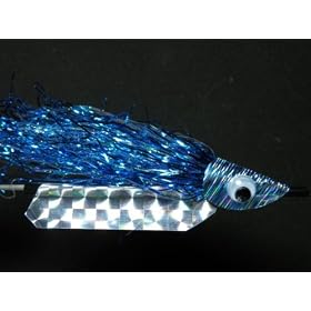 NEW FLIES Pearlescent Nuclee-r UVA Holographic & Glow in Dark Lazar Floating Head Tube & Trolling Turbulator Fly #165