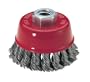 Steelex Plus D2301 3-Inch Knotted Cup Brush, 10mm by 1.5 mm