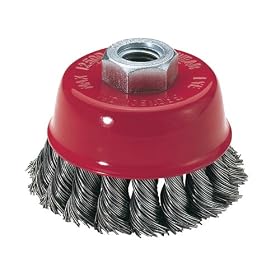 Steelex Plus D2301 3-Inch Knotted Cup Brush, 10mm by 1.5 mm