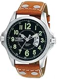 Invicta Black Dial Leather Bracelet Mens Watch 0787