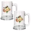 Baltimore Orioles MLB 2pc 15oz Glass Tankard Set- Primary Logo by Great American Products