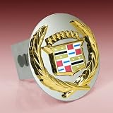 Cadillac Old Style Gold Logo Tow Hitch Cover Plug