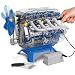 Discovery Model Engine Building Kit, DIY 4-Cylinder Combustion Engine, Working Pistons Fan Valves Belts LED Lights, STEM Mechanic Engineering Construction Experiment Set, Kids & Adults Gift