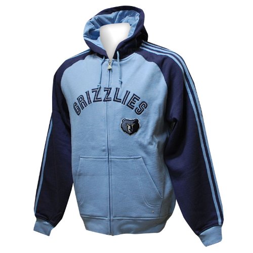 Memphis Grizzlies Adidas Fan Gear Full Zip Hooded Sweatshirt (XXL)