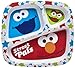 Zak! Designs 3-Section Plate featuring Sesame Street Graphics, Break-resistant and BPA-free Plastic