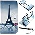 Galaxy Alpha Case, Speedtek Eiffel Tower Pattern Premium PU Leather Wallet Flip Protective Skin Case with Magnetic Closure for Samsung Galaxy Alpha G850 (2014) (Built-in Credit Card/ID Card Slot)