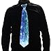HolyThreads! Fiber Optic Tie (White Tie, 7 Colors) - Light Up Tie - Glow Tie