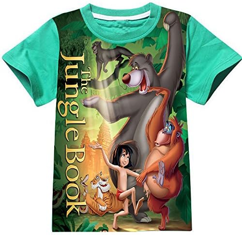 MCROON Boy's The Jungle Book 2016 Family Movie Poster O-Neck T Shirt