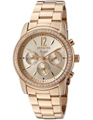 Invicta Womens 11774 Angel Rose Tone Dial 18k Rose Gold Ion-Plated Stainless Steel Watch