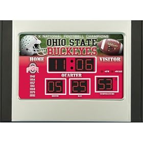 Ohio State Buckeyes Scoreboard Desk Clock by 