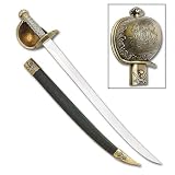  : Jack Sparrow Pirate Cutlass Sword w/ Ship Hilt, Stainless Blade, Jolly Roger Crest