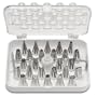 Ateco 29-Piece Stainless Steel Decorating Tube Set with Hinged Storage Box