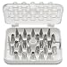 Ateco 29-Piece Stainless Steel Decorating Tube Set with Hinged Storage Box