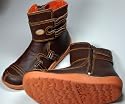 Damen Leder Stiefel von TMA in Braun Schuh echt Leder Winter Schuhe gefüttert Damenstiefel