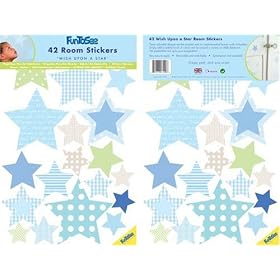 FunToSee Wish Upon A Star Room Stickers, Pack of 42