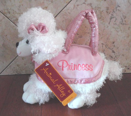 Animal Alley Pink Princess Poodle Plush Purse