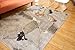 Generations Contemporary Flower Rust Gold Silver White Modern Squares Area Rug Rugs 5'2 x 7'3