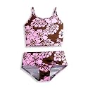 405 South by Anita G Designer Clothes - Girls 2 Piece Tankini Bathing Suit, Pink, Brown