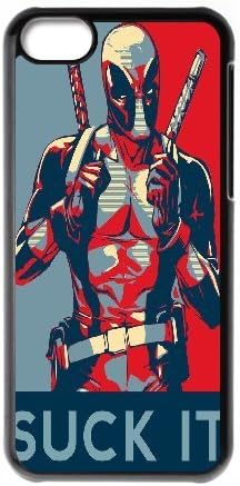 [Deadpool Series] IPhone 5C Case Deadpool Suck it - Black