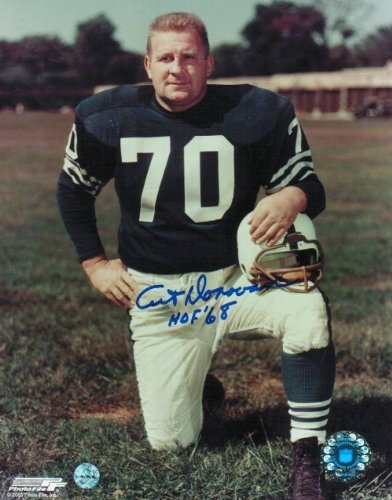 Art Donovan Autographed/Hand Signed Baltimore Colts 8x10 Photo Inscribed HOF 68