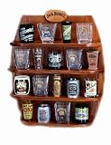 Jack Daniels Shot Glasses Set of 18 with Display