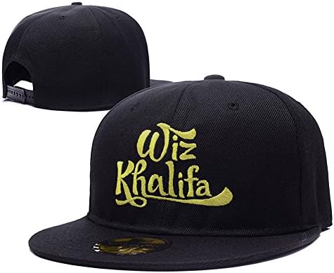 Wiz Khalifa Logo Adjustable Snapback Caps Embroidery Hats - Black/Green